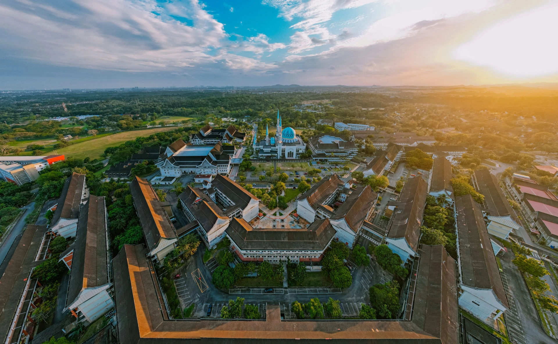 UTM Johor Bahru campus at sunset